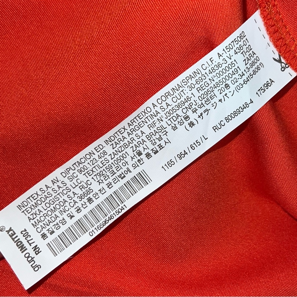 Zara Women’s Bright Orange Chemise Silky Satin Summer Slip Dress-Size L - Picture 8 of 9